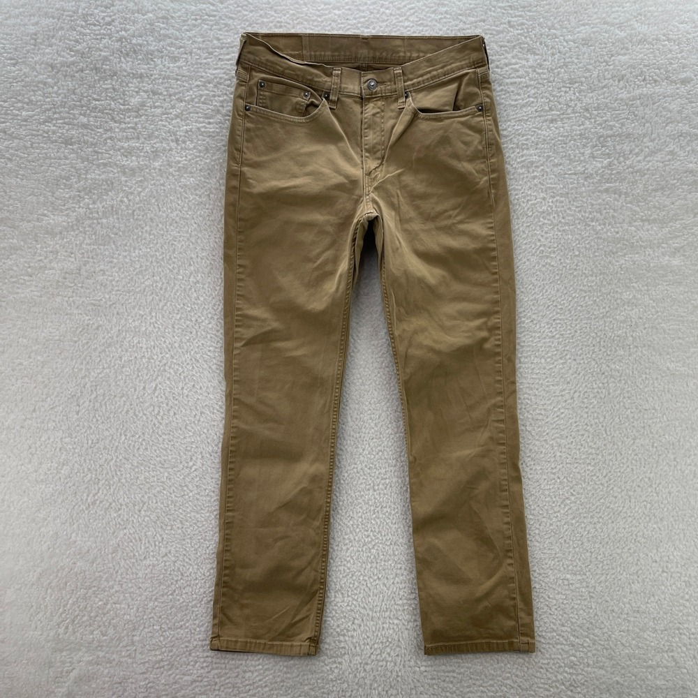 Levi's 514 Chino Pants Mens 32x32 Beige Straight Fit Preppy Office Casual